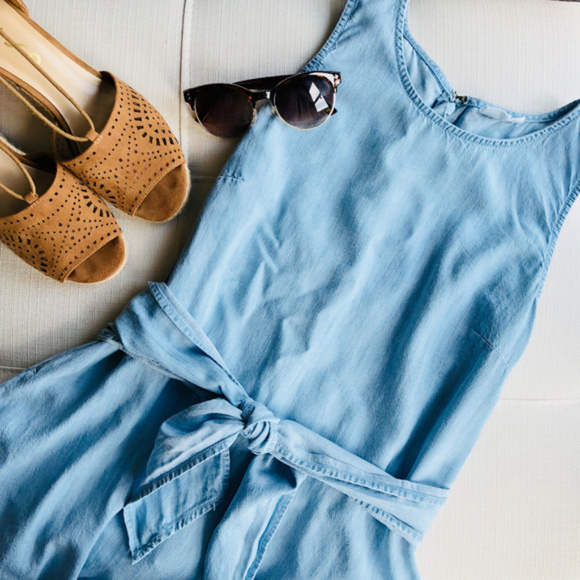 gap chambray dress